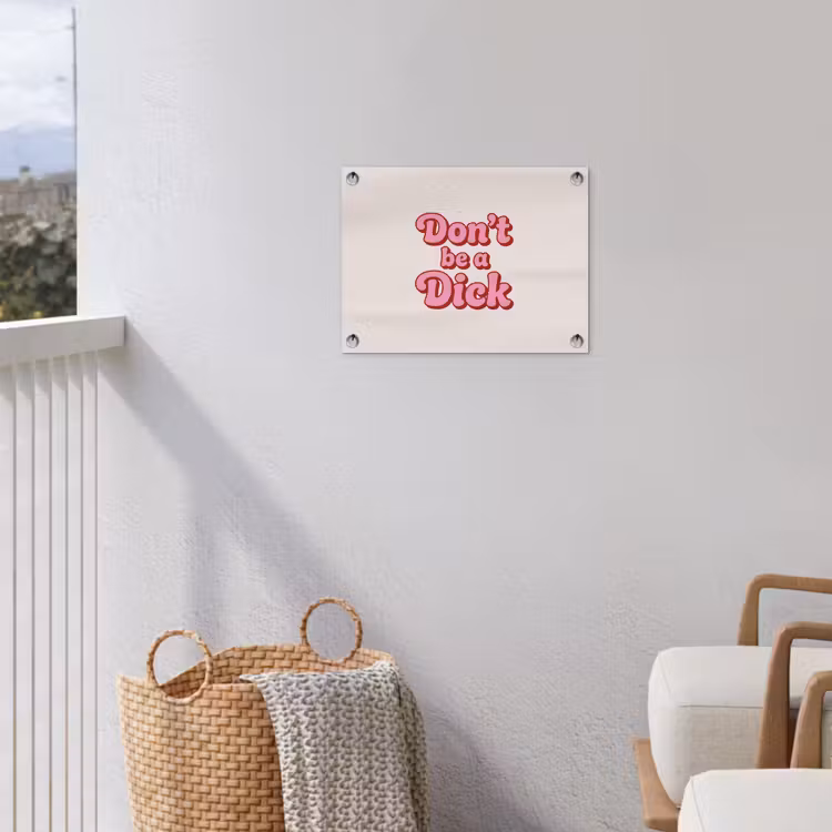 Tekst - Boodschap - Roze tuinposter los doek klein -sfeer8