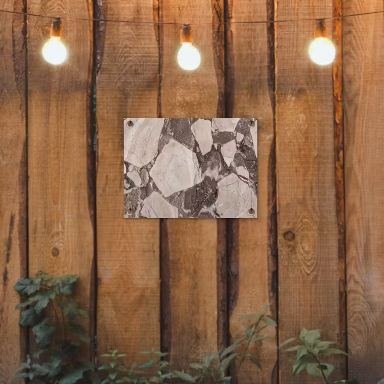 Textuur - Marmer - Abstract - Beige - Bruin tuinposter los doek klein -sfeer1