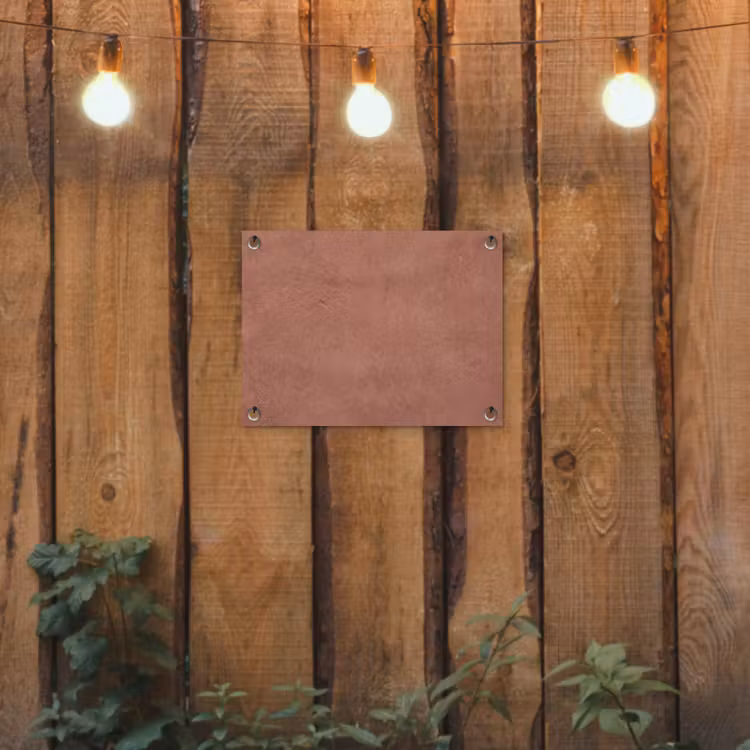 Textuur - Roodbruin - Grof - Modern tuinposter los doek klein -sfeer1
