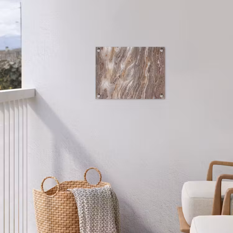 Textuur - Steen - Abstract - Beige tuinposter los doek klein -sfeer8