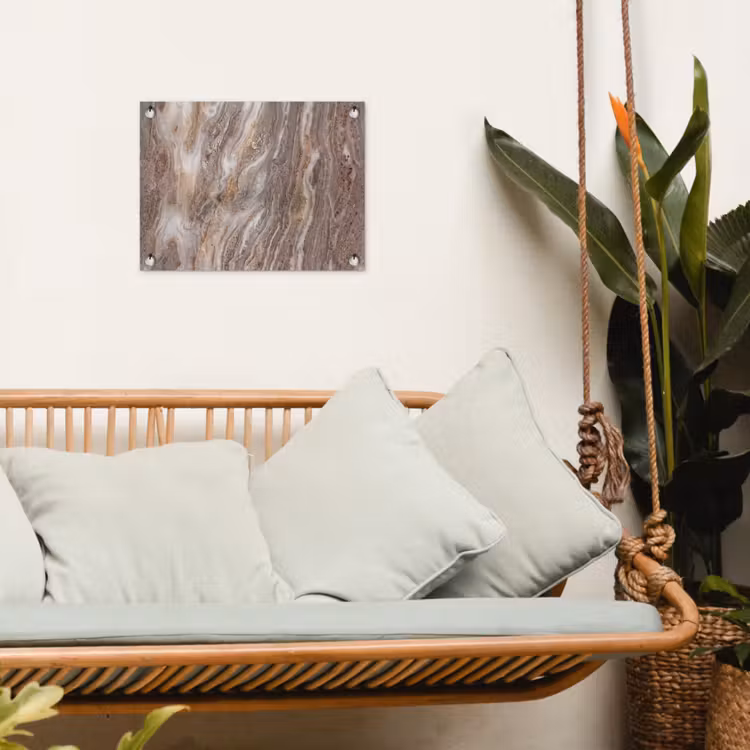 Textuur - Steen - Abstract - Beige tuinposter los doek klein -sfeer7