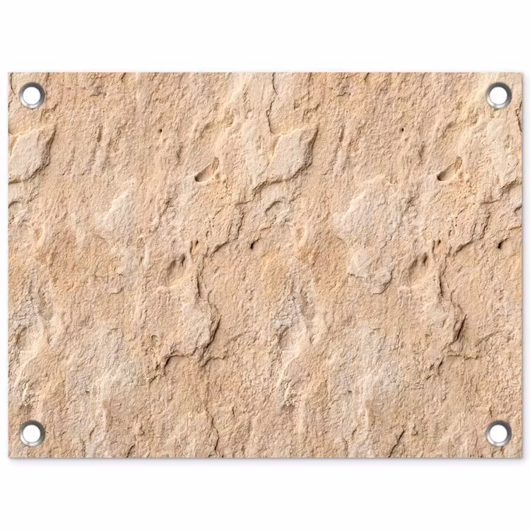 Textuur - Steen - Natuur - Beige tuinposter los doek klein -3d