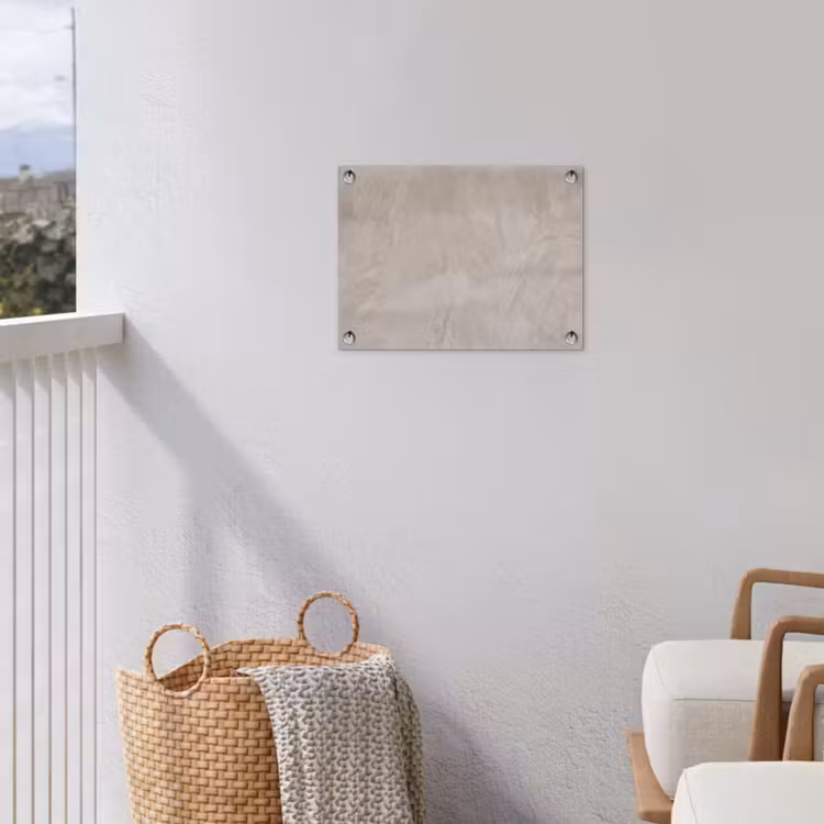 Textuur - Wand - Modern - Beige - Abstract tuinposter los doek klein -sfeer8