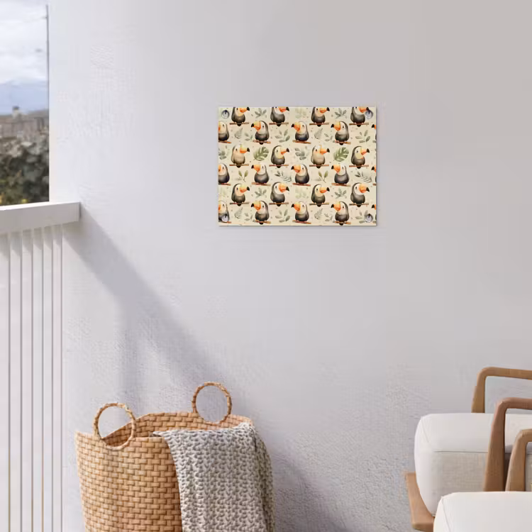 Toekans - Exotisch - Kleurrijk tuinposter los doek klein 239 -sfeer8