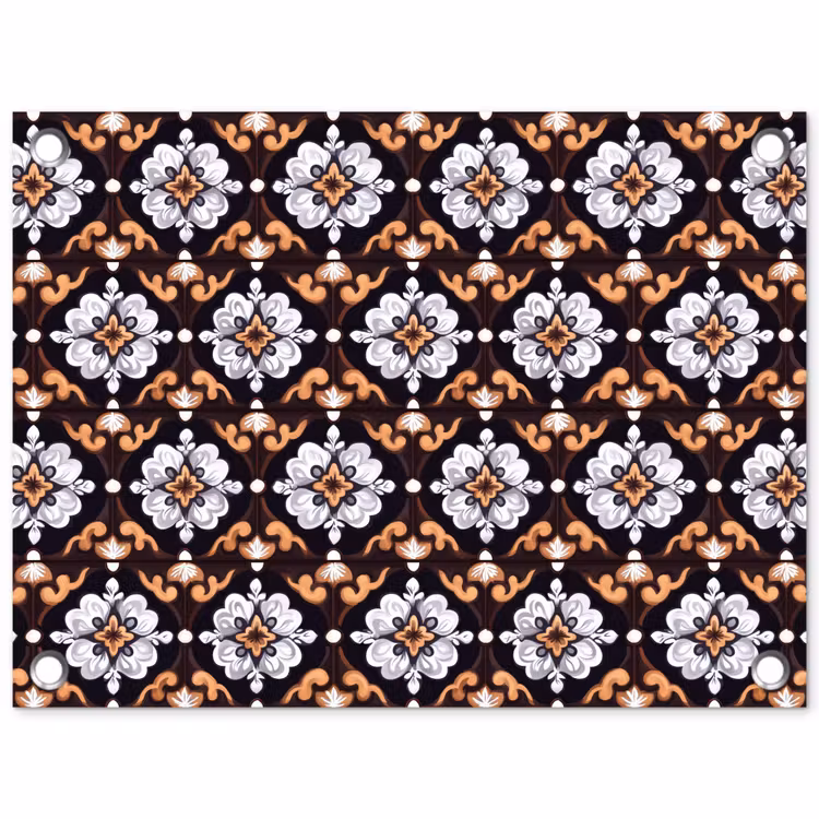 traditioneel - Element - Kleurrijk tuinposter los doek klein 239 -3d