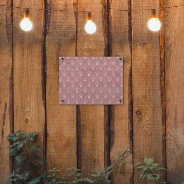 Trendy - Patroon - Roze tuinposter los doek klein 239 -sfeer1