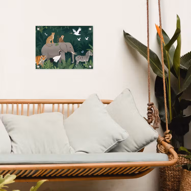 Tropisch - Jungle - Groen tuinposter los doek klein -sfeer7