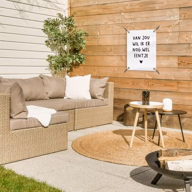 Van jou wil ik er nog wel eentje - Quotes - Spreuken tuinposter los doek klein -sfeer4