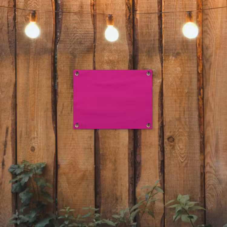 Velvet - Magenta - Roze tuinposter los doek klein 239 -sfeer1