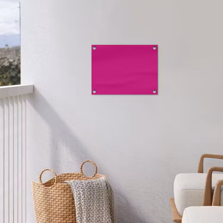 Velvet - Magenta - Roze tuinposter los doek klein 239 -sfeer8
