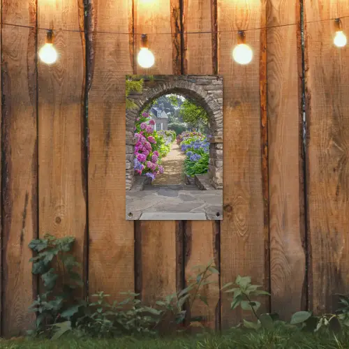 Verstopte tuin tuinposter los doek klein -sfeer1