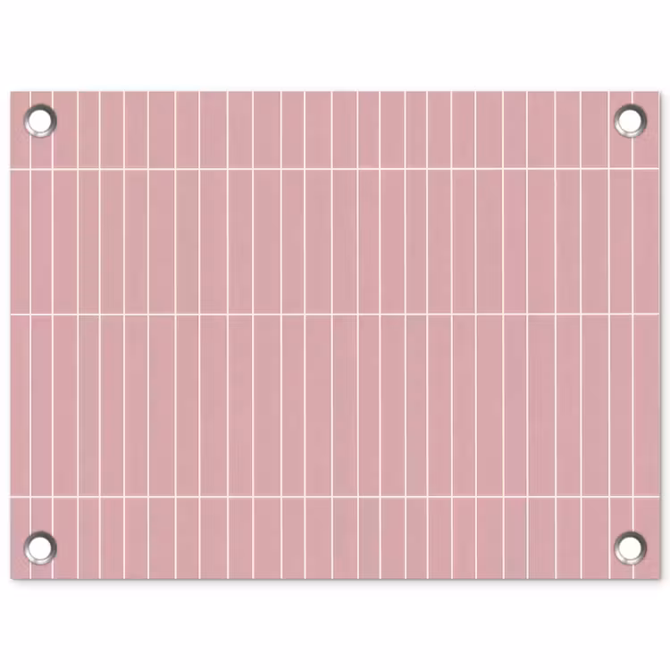 Verticaal - Wandtegel - Lichtroze tuinposter los doek klein 239 -3d