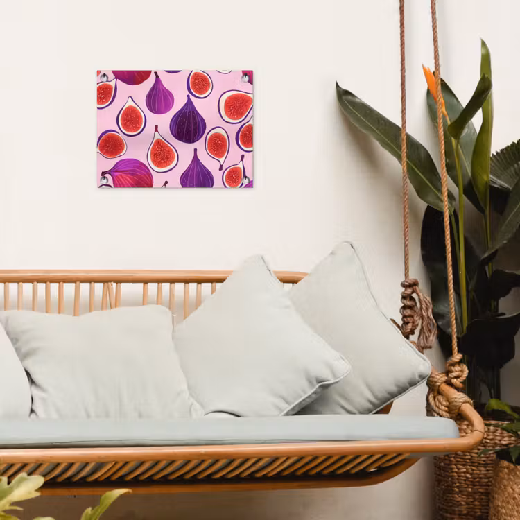 Vijgen - Roze - Paars tuinposter los doek klein -sfeer7