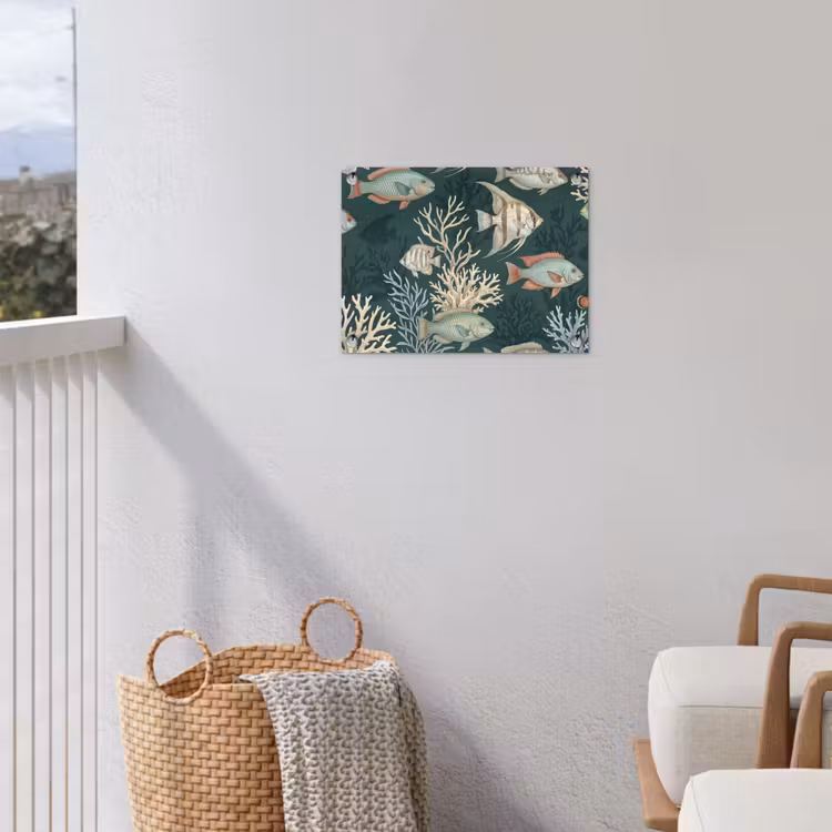 Vis - Koraal - Onderwater - Illustratie tuinposter los doek klein -sfeer8