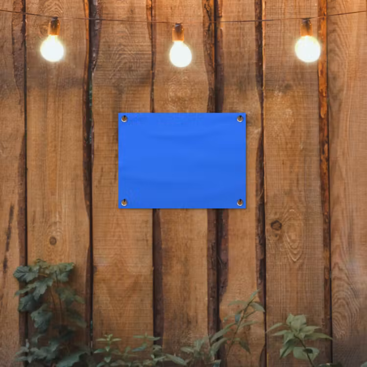 Vivid - Cobalt - Blauw tuinposter los doek klein 239 -sfeer1