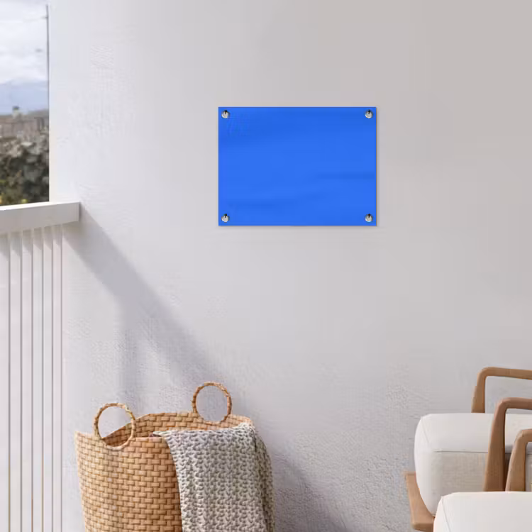 Vivid - Cobalt - Blauw tuinposter los doek klein 239 -sfeer8