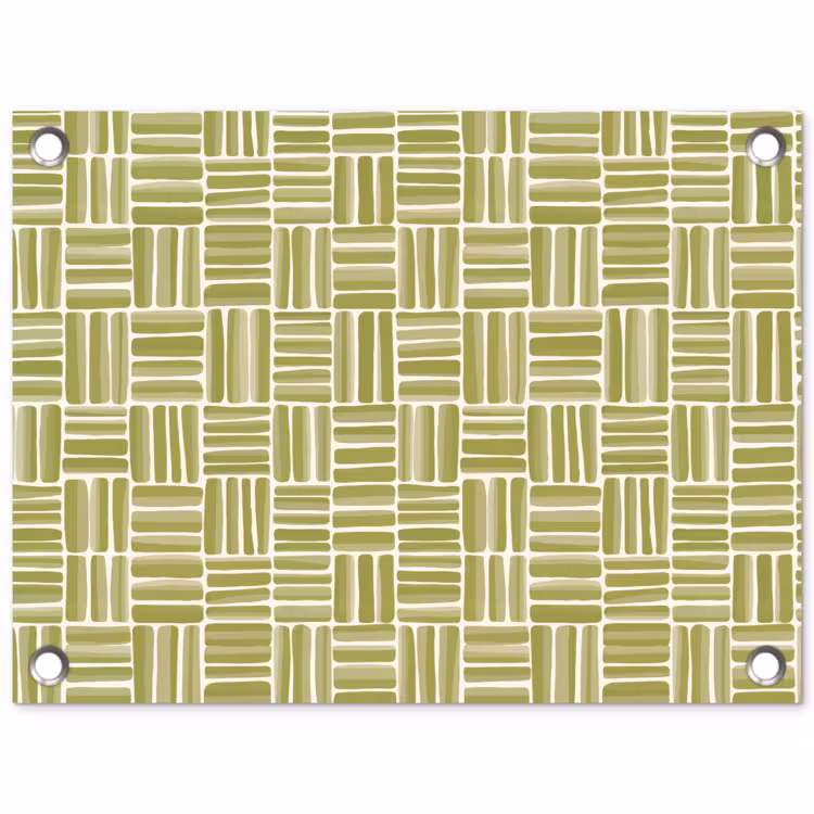 Vlecht - Patroon - Groen tuinposter los doek klein 239 -3d