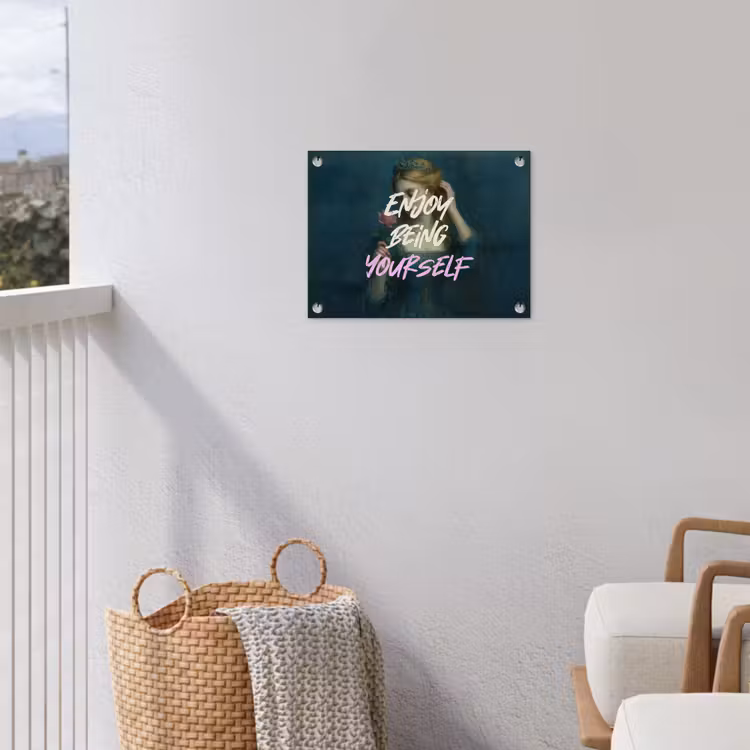 Vrouw - Roos - Quote tuinposter los doek klein -sfeer8