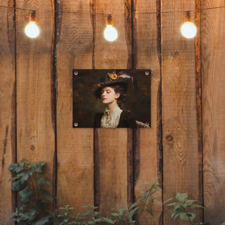Vrouw - Victoriaans - Portret tuinposter los doek klein -sfeer1