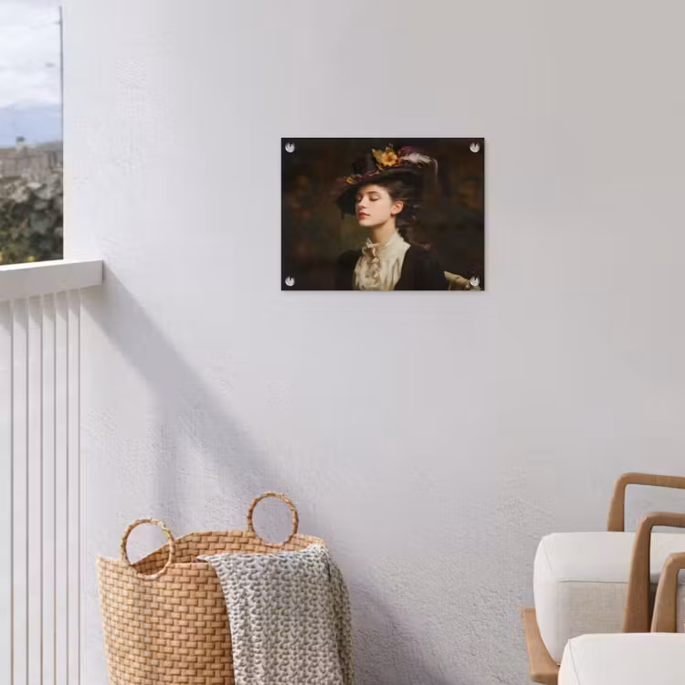 Vrouw - Victoriaans - Portret tuinposter los doek klein -sfeer8