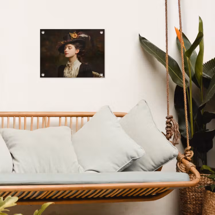 Vrouw - Victoriaans - Portret tuinposter los doek klein -sfeer7