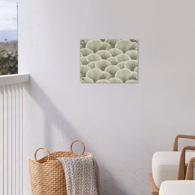 Waaier - Blad - Groen tuinposter los doek klein 239 -sfeer8