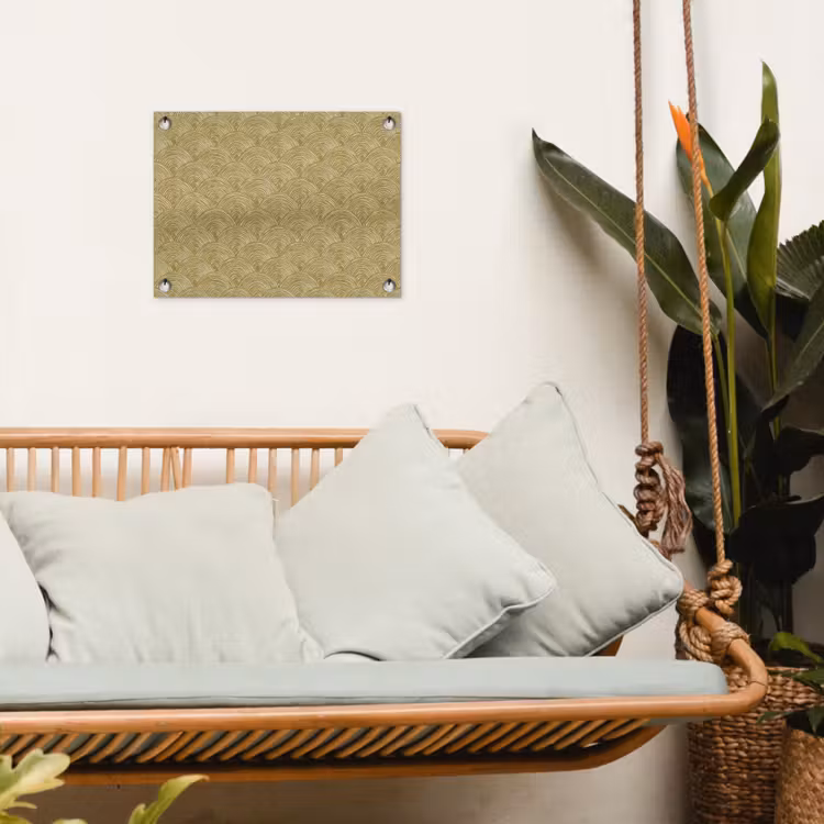 Waaier - Geometrisch - Groen tuinposter los doek klein 239 -sfeer7