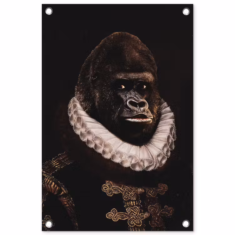 Willem van Oranje - Adriaen Thomasz - Aap tuinposter los doek klein -3d