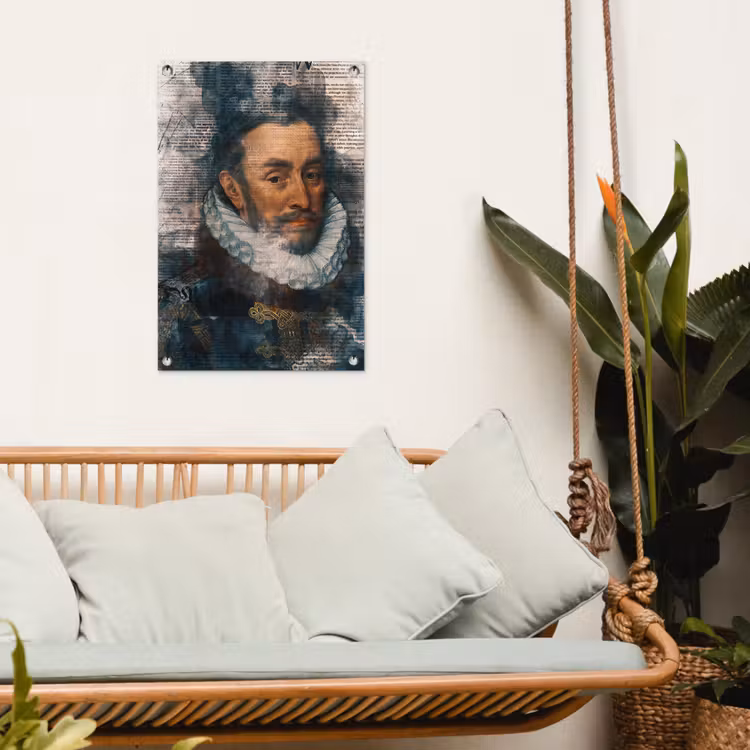 Willem van Oranje - Adriaen Thomasz - Krant tuinposter los doek klein -sfeer7