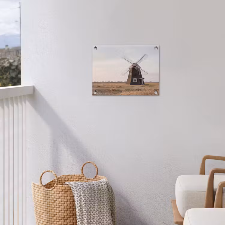 Windmolens - Landschap - Veld tuinposter los doek klein -sfeer8