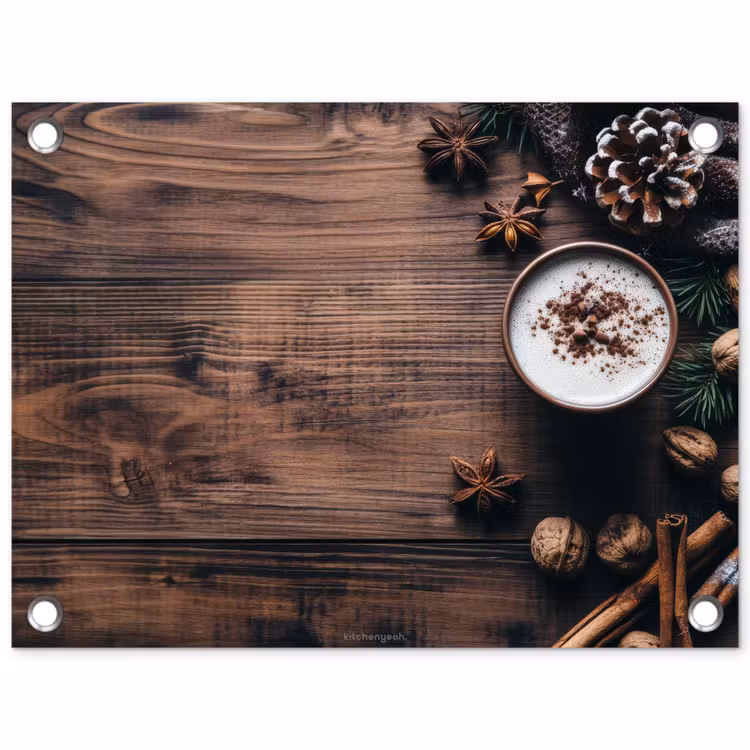 Winter - Houtlook - Stilleven tuinposter los doek klein -3d
