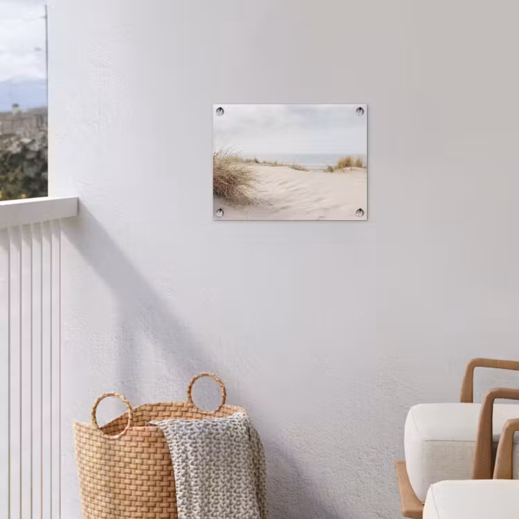 Wolken - Duinlandschap - Zand tuinposter los doek klein -sfeer8