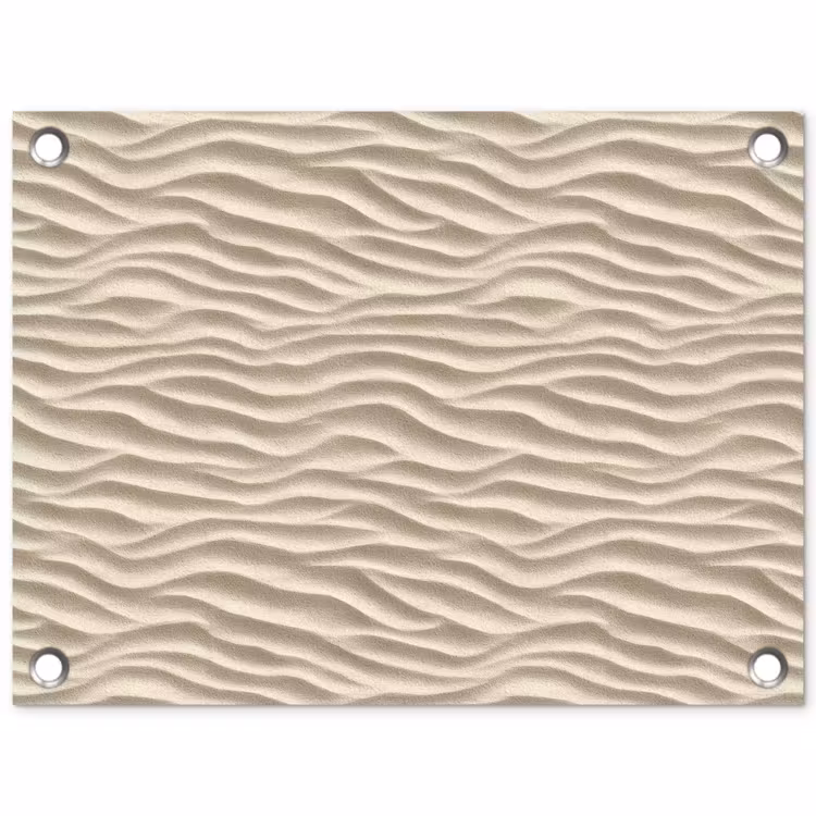 Zand - Golven - Beige tuinposter los doek klein 239 -3d