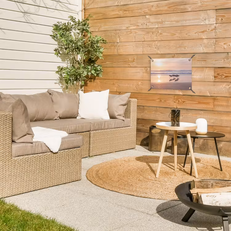 Zee - Vogels - Strand tuinposter los doek klein -sfeer4