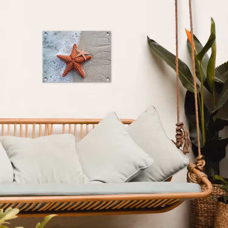 Zeester - Strand - Zee tuinposter los doek klein -sfeer7