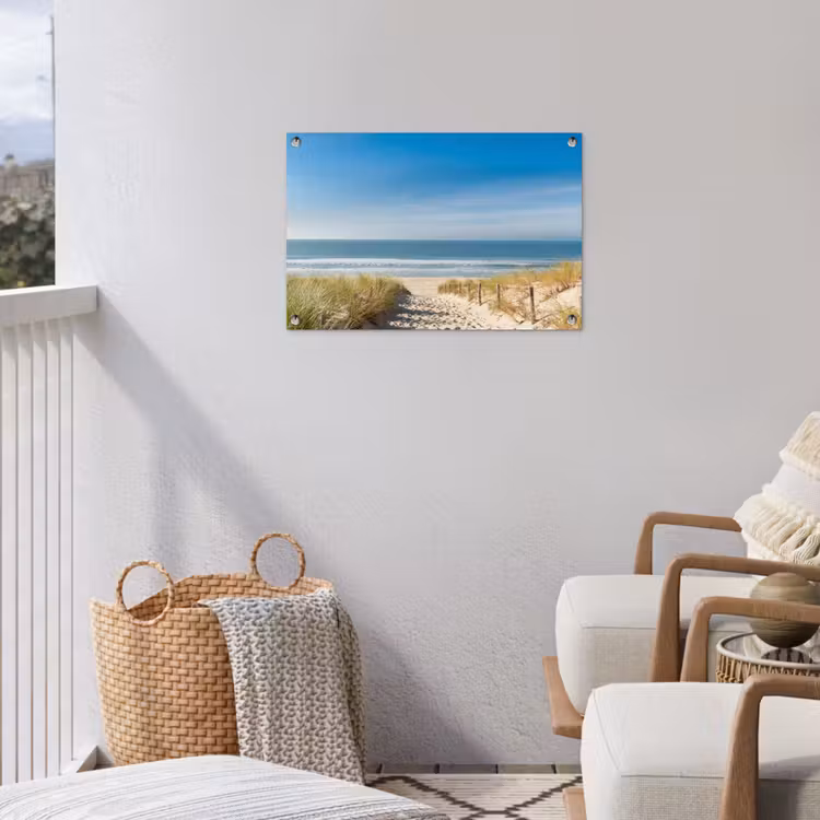 Zomerse Stranddag tuinposter los doek klein -sfeer8