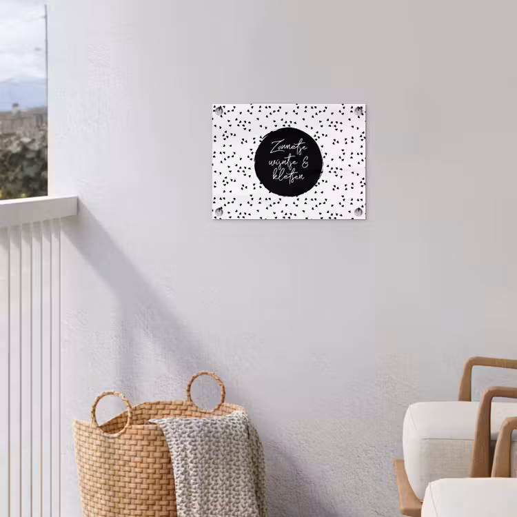 Zonnetje, wijntje & kletsen - Quotes - Tekst - Wijn - Zomer tuinposter los doek klein -sfeer8
