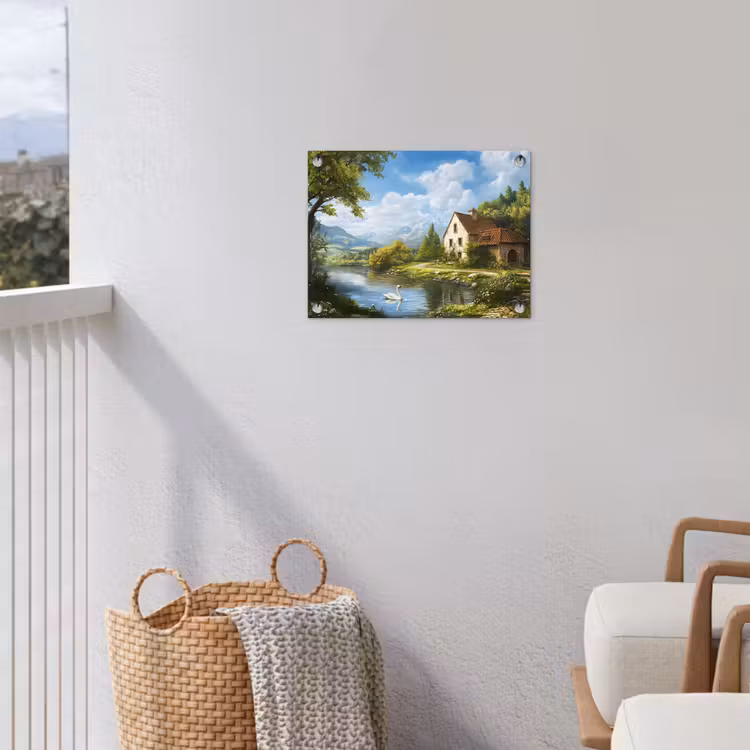 Zwaan - Bomen - Rust tuinposter los doek klein -sfeer8