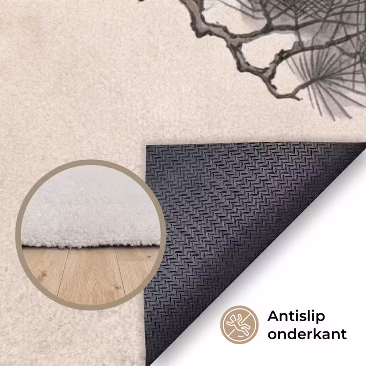 Aap - Maan - Goud Vloerkleed Rechthoek klein -uniquesellingpoint_antislip_NL