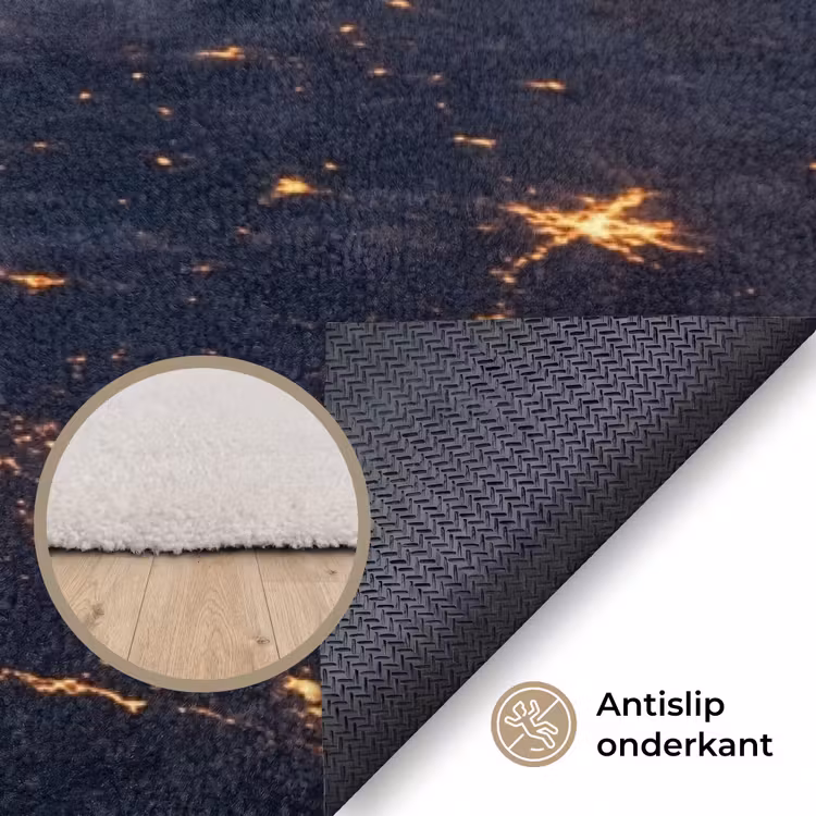 Vloerkleed - Aarde - Nacht - Ruimte - Aarde - Nacht - Ruimte Vloerkleed Rechthoek klein
