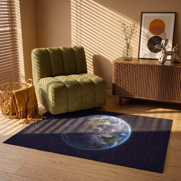 Vloerkleed - Aarde - Ruimte - Kosmos - Aarde - Ruimte - Kosmos Vloerkleed Rechthoek klein