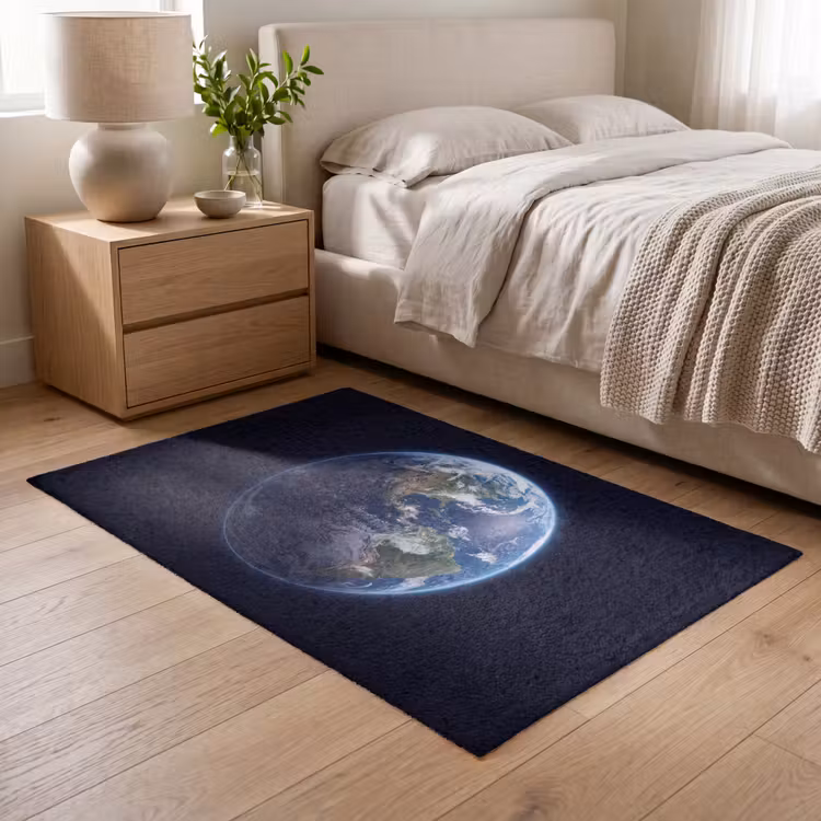 Vloerkleed - Aarde - Ruimte - Kosmos - Aarde - Ruimte - Kosmos Vloerkleed Rechthoek klein