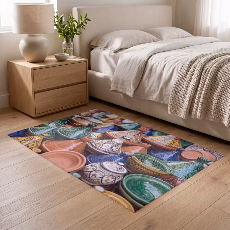 Vloerkleed - Aardewerk - Kleurrijk - Patroon - Aardewerk - Kleurrijk - Patroon Vloerkleed Rechthoek klein
