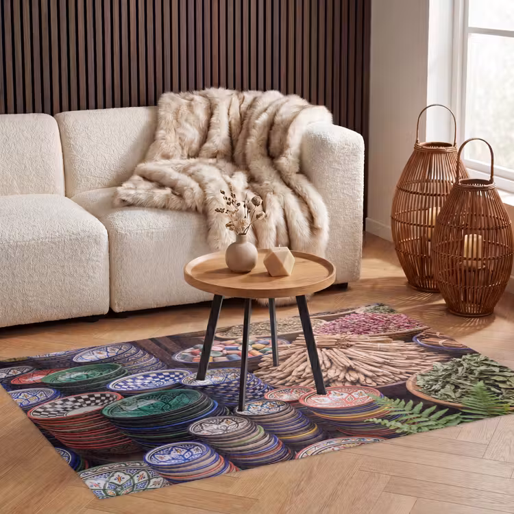Vloerkleed - Aardewerk - Oosters - Kleurrijk - Aardewerk - Oosters - Kleurrijk Vloerkleed Rechthoek klein
