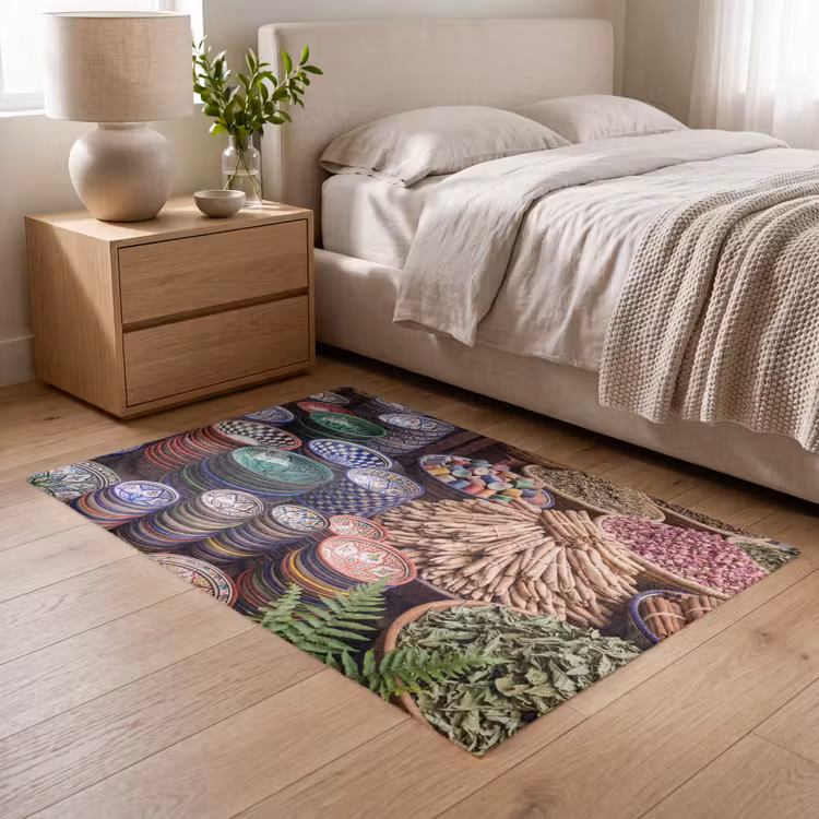 Vloerkleed - Aardewerk - Oosters - Kleurrijk - Aardewerk - Oosters - Kleurrijk Vloerkleed Rechthoek klein