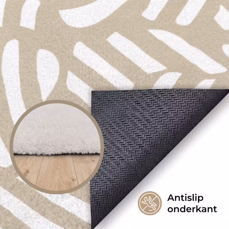 Abstract - Modern - Beige Vloerkleed Rechthoek klein 1091 -uniquesellingpoint_antislip_NL