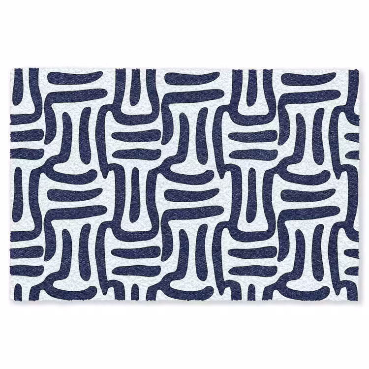 Abstract - Modern - Blauw Vloerkleed Rechthoek klein 1091 -3d