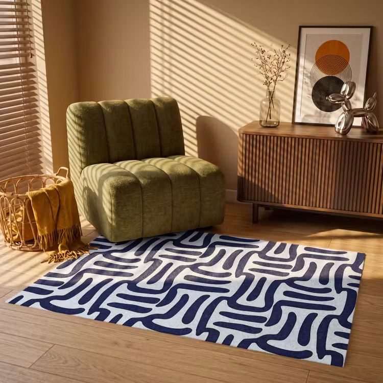 Abstract - Modern - Blauw Vloerkleed Rechthoek klein 1091 -atmosphere_sfeer1_global