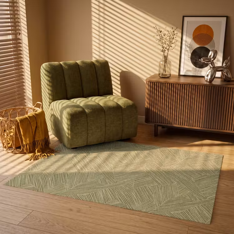 Abstract - Modern - Groen Vloerkleed Rechthoek klein 1091 -atmosphere_sfeer1_global