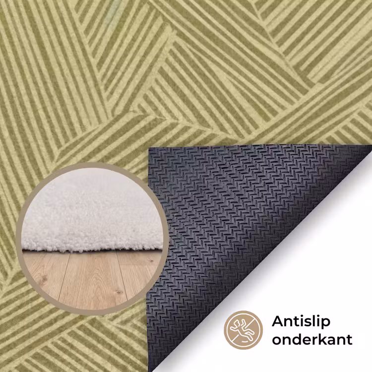 Abstract - Modern - Groen Vloerkleed Rechthoek klein 1091 -uniquesellingpoint_antislip_NL_DE